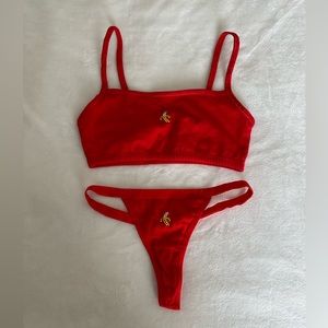 bedazzled bra and panty set